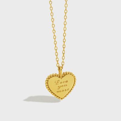 China 18k gold 925 Sterling Silver Necklaces For Women custom made love heart pendant high quality for sale