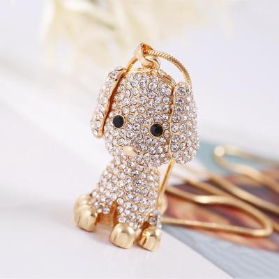 China Tarnish Free Jewelry Gold Plated Jewelry Fashion Crystal Bling Dog Long Sweater Necklace For Women for sale