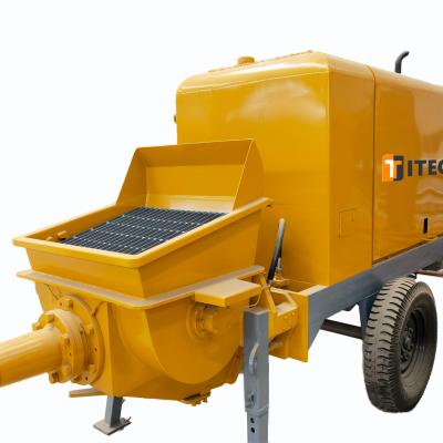 China Professional Portable Building Material Stores Trailer Mounted Diesel Engine Stationary Trailer Supplier Factory Pumpcrete Type Concrete Pump for sale