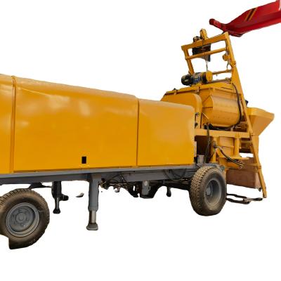 China Simple Operation Factory Supplied Diesel Powered Portable Concrete Drum Mixing Pump Mounted For Concrete Mixing And Pumping for sale