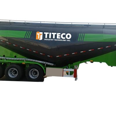 China 3 Axles 60cbm Pneumatic Powered Construction Material Stores Storage Bulk Cement Tank Trailer Truck for sale