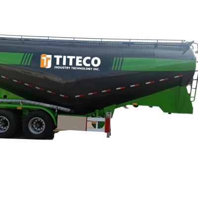 China Building material stores factory supplied semi trailer type bulk cement tank truck for powder storage transportation for sale