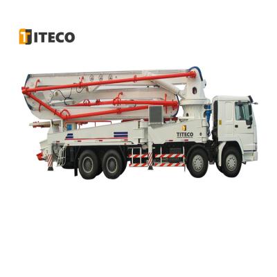 China Concrete Building Site Pouring Retractable Cement Bending Concrete Pumps Truck For Sale for sale