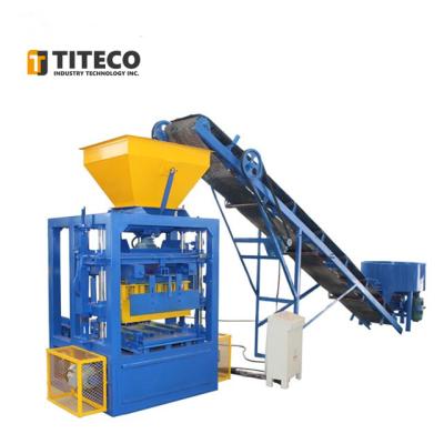 China Simple Operation QT4-24 Solid Semi-automatic Paving Brike Making Machine Concrete Sale In South Africa for sale