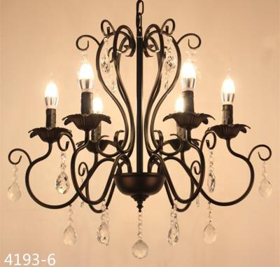 China Industrial crystal candle lamp, bedroom, European style dining room, hall pendant lamp for sale