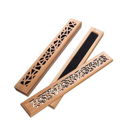 China Chinese Madden 2 Pieces Incense Holder Incense Box Wood Burning Smoke Burner Suitable For Meditation Yoga for sale