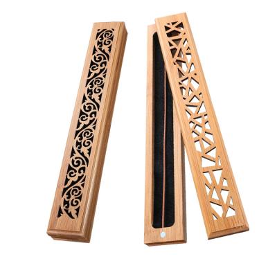 China Chinese factory direct sale incense cavity carving wooden mini censer with stick package for sale