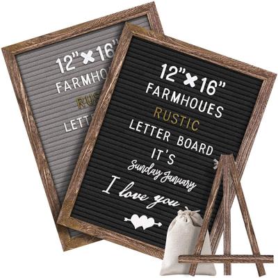 China Europe Country Style Rustic Brown Paulownia Decoration Suitable For All Special Occasions Wooden Felt Letter Board for sale