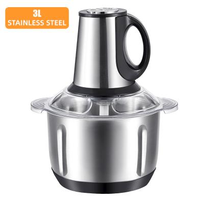 China Cheap For Sale Electric Chopper Home Kitchen 2L 3L Meat Grinder Stainless Steel High Efficiency Factory Price Small Food Grinders for sale