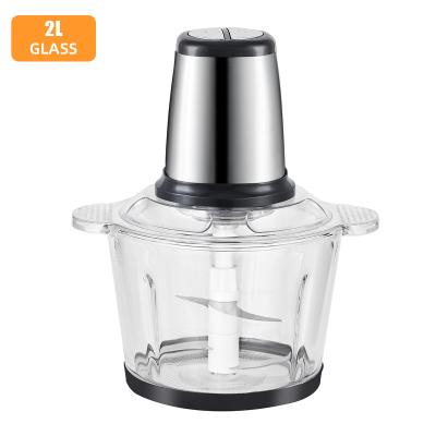 China Cheap For Sale Electric Chopper Home Kitchen 2L 3L Meat Grinder Stainless Steel High Efficiency Factory Price Small Food Grinders for sale