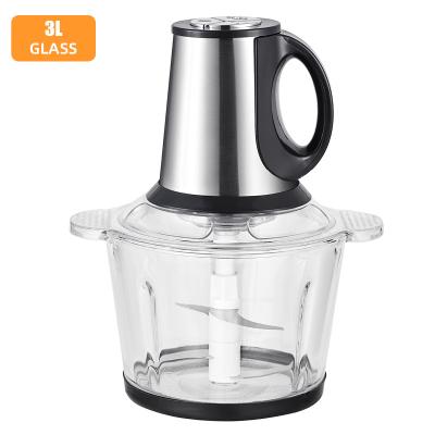 China Cheap For Sale Electric Chopper Home Kitchen 2L 3L Meat Grinder Stainless Steel High Efficiency Factory Price Small Food Grinders for sale