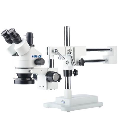 China KOPPACE 7X-45X Industrial Stereo Microscope CTV Trinocular Microscope 0.5XCTV/1X Arm Bracket WF10X 50*50*31CM for sale