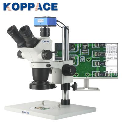 China KOPPACE 6.7X-45X 2MP Electron Measuring Microscope can take photos and videos export measurement data Table with 1/2 zoom lock for sale