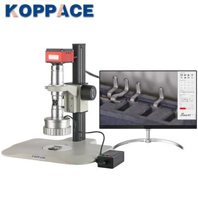 China KOPPACE 27X-173X 4K 8.3 million industrial pixels 3D microscope lens 360 degree rotation manual lens can take and record 1/1.8 video for sale