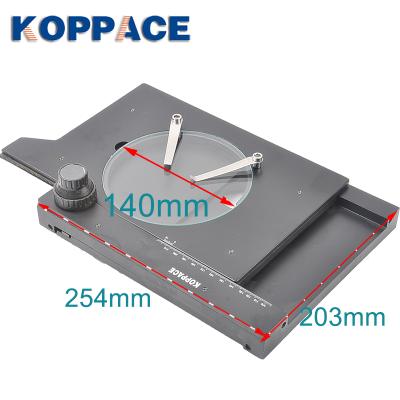 China Aluminum Alloy KOPPACE 100mm Microscope Stage Traveling Range Working X/Y Moving Stage Microscope Stage Microscope Rig Height 95mm for sale