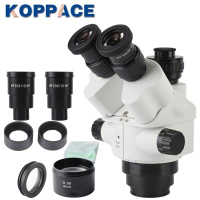 China KOPPACE 3.5X-90X Trinocular Microscope Continuous Zoom Microscope Trinocular Lens 0.5X CTV Stereo Industrial Adapter KP-N45TR-0390 for sale