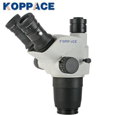 China KOPPACE 6.7X-45X Magnification Trinocular Microscope Lens 0.5X Stereo Camera Interface With Magnification Lock Function KP-N72-6745 for sale