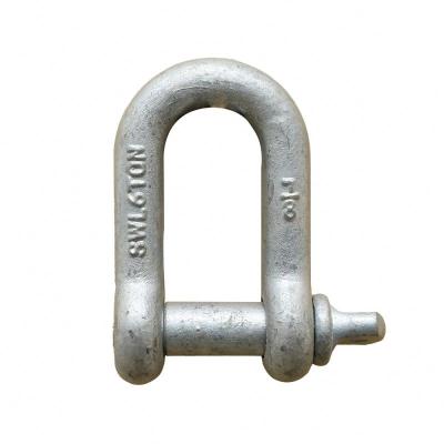 China Widely Hot Dip Galvanized High Tensile Steel Anchor Lifting Screw Pin Chain Shackles for sale