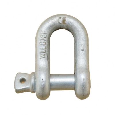 China Widely Hot Dip Galvanized Drop Bow Lifting Marine Bolt Type Safety Bow Galvanized Shackle Welded Bow Shackle for sale