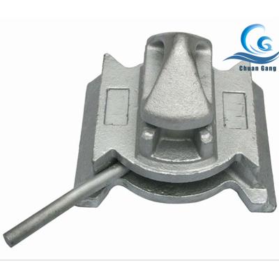 China Container Twist Lock Dimensions Casting Steel Store Primer GL DNV Certificate Container Dovetail Bottom Twist Lock Plate for sale