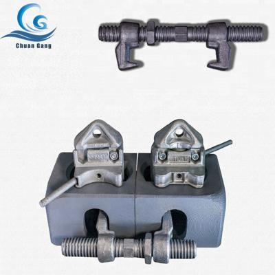 China 40Cr Classification Society Certification Container Bridge Fitting Clamps 380mm Adjustable Bridge Fitting for sale