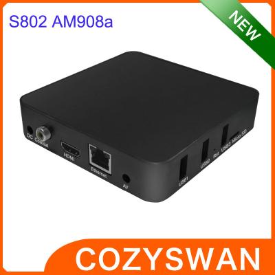 China PC del androide 4.4.2 quad-cores de la caja AM908A XBMC 4K del androide TV de Google mini con el telecontrol del IR y HDMI en venta