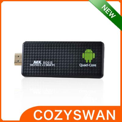 China RK3188 ROM quad-core MK809iii 1.8GHz Bluetooth 4,0 de la RAM 8GB del androide TV Doogle 2GB en venta