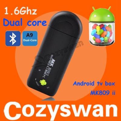 China 1080P / 2160P HDMI Cortex 9 Android TV Dongle MK809II 1GB RAM and 8 GB ROM AC 5V / 2A for sale