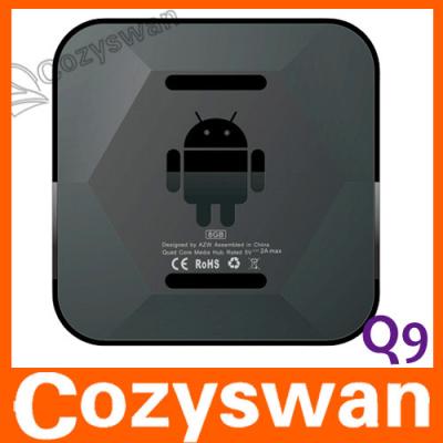 China Quad Core Rk3188 Android TV Box Q9 X5II Android 4.2 TV Boxes 3G BT 1.6Ghz 2GB DDR3 for sale