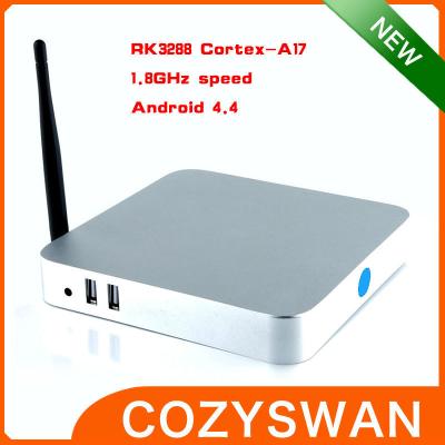 Chine plein HD RK3288 1.8GHZ MINI androïde androïde 4,4 de ROM du noyau 4k Xbmc 8GB de quadruple de la boîte Z2 de PC de 3D à vendre