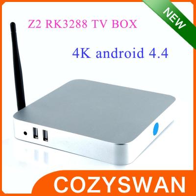 中国 完全な HD RK3288 の皮質 A17 1.8GHZ Rockchip HDMI のドングル Z2 のクォードの中心 4k XBMC 販売のため