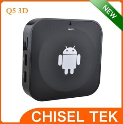 China Black Android 4.2.2 Dual Core Q5 3D Allwinner Mini PC TV Boxes 1GB RAM 4GB ROM for sale