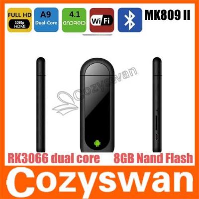 China Custom Wireless RK3066 Dual Core Rockchip HDMI Dongle MK809II 1GB RAM 8GB ROM for sale