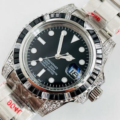 China New high quality luminous 3A 904L sapphire crystal fashion luxury waterproof 3A business watch men watch rolexeble watch for sale