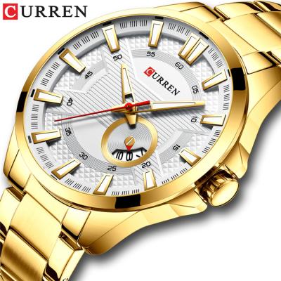 China Curren 8372 Business Quartz Watch Water Resistant For Luxury Brand Men's Watch Men's Stainless Steel Wristwatch Relogio Masculino Waterproof for sale