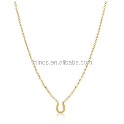 China Stainless Steel Chain Necklace Mini Horseshoe Soldered Stainless Steel, Fashion Horse Bit Jewelry for sale