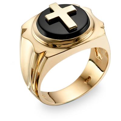 China High Quality Gold Christian Cross Ring For Men Stainless Steel Rings 14k Gold for sale