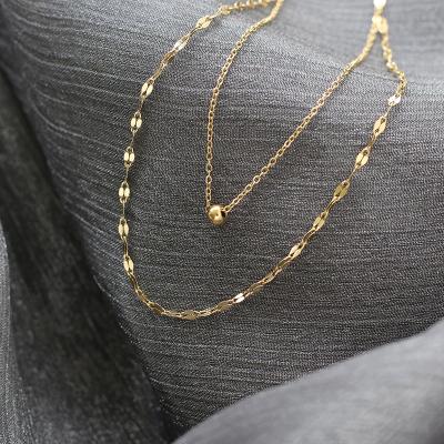 China FASHIONABLE Waterproof Jewelry Women Chain Necklace New Arrival Chain Necklace Gold Plated Bling Bling Chain for sale