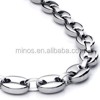 China 10MM Titanium Men's Link Necklace Chain, Heavy Titanium Chain for sale