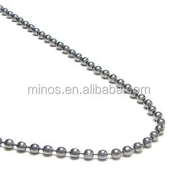 China Titanium 3mm Pearl Necklace Chain, Titanium Ball Chain With Cheap Price Wholesale for sale