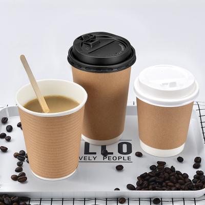 China Hot Selling Disposable Custom Paper Cup Coffee Tea Recyclable Paper Cups Hot Drink Paper Cup With Lid for sale