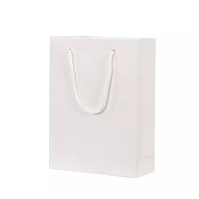 China Biodegradable Thickened Cardboard White Paper Bag Customized Wholesale High Quality Paper Bags White Paper Bag With Logo for sale