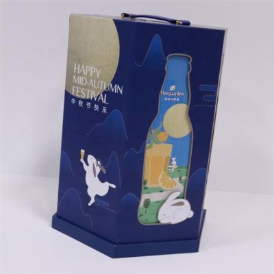 China Recycled Materials Custom Design Style Paper Box Foldable Package Product Festival Gift Wholesale Wine Packaging Custom Boxes for sale