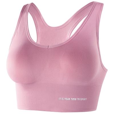 China QUICK DRY Beauty Back Girth Yoga Bottom Adjustable One-Piece High Elasticity Shockproof Widened Running Underwear Bra for sale