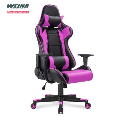 China (Size)Adjustable Luxury Gaming Gamer Computer Chair Massage PU Leather Led RGB Purple Black White Pink Scorpion Racing Gaming Chair With Footrest for sale