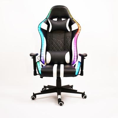 China (Size) Hot Selling Adjustable Ergonomic Light Wireless High Back RGB Speaker Swivel Gaming Chair Computer Office Conference Ergonomic Packing Chair for sale