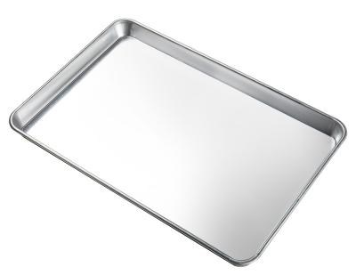 China Stocked Kitchen pizza cookie pan bread aluminium baking tray for oven for sale