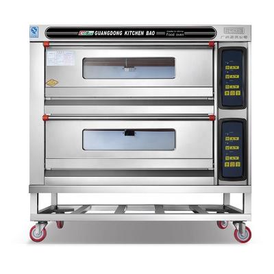 China Snack food factory Hot sell bread baking equipment 2 deck 4 trays dubai bakery oven with factory price for sale