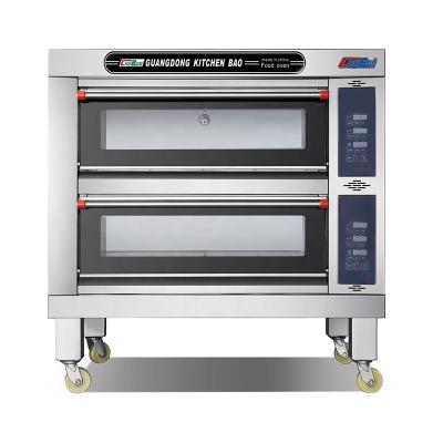 China Snack food factory Digital control accurate temperature electric factory price industrial 2 deck oven for baking for sale