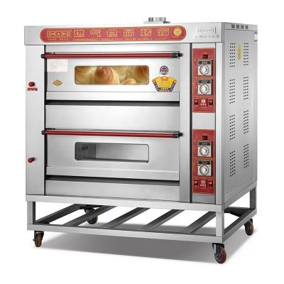 China Snack food factory Kitchen equipment stoves 4 burners industrial bread making oven for baking gas and electric for sale